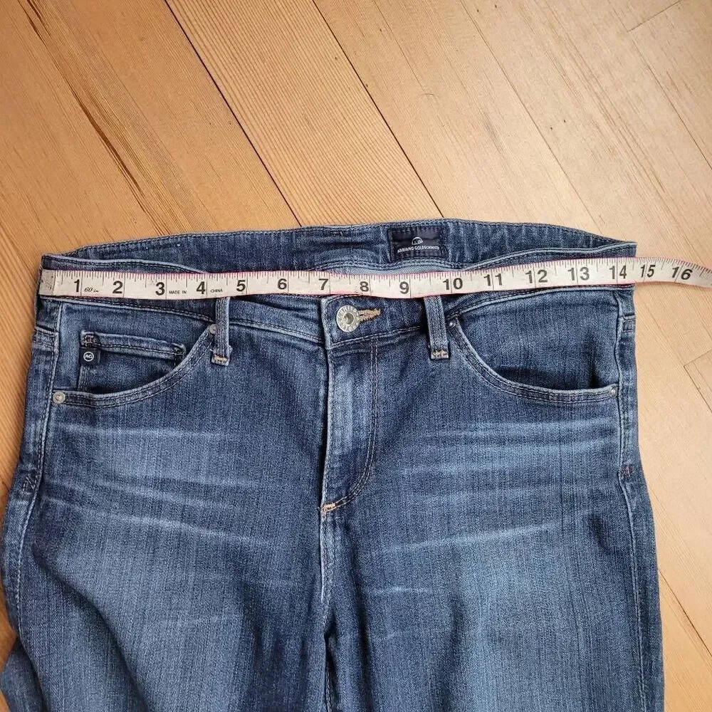 Adriano Goldschmied medium wash denim jeans slim leg closet staple‎